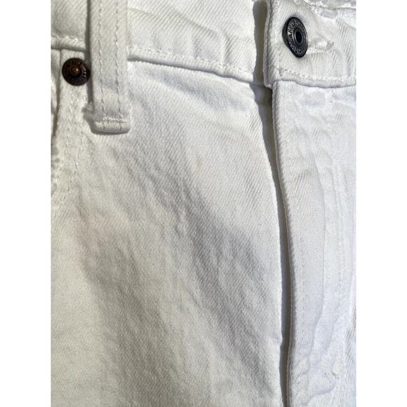 Abercrombie & Fitch White 90's Straight Ultra High Rise Distresses Jeans Sz 2S - Picture 4 of 8